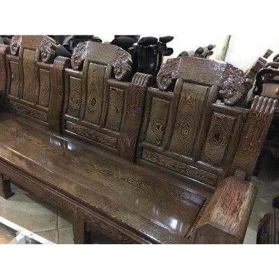 bộ bàn ghế âu á tay hộp trương voi gỗ mun đuôi công đẹp