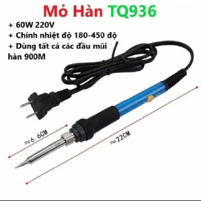 Mỏ hàn thiếc chỉnh nhiệt  tặng kèm 5 mũi hàn 