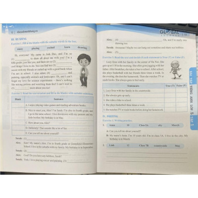 Sách - Global Success - Bài Tập Tiếng Anh Lớp 5 Tập 1 - Có Đáp Án - Minh Thắng