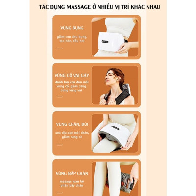 Đai Massage Bụng RULAX, Hỗ Trợ Giảm Đau Nhức, Bi Đá Kết Hợp Hồng Ngoại, Giảm Đau Bụng Cho Người Viêm Đại Tràng, Táo Bón, tan mỡ bụng ,thon gọn cơthe