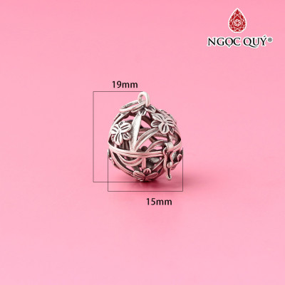Charm bạc treo họa tiết đựng hạt - Ngọc Quý Gemstones