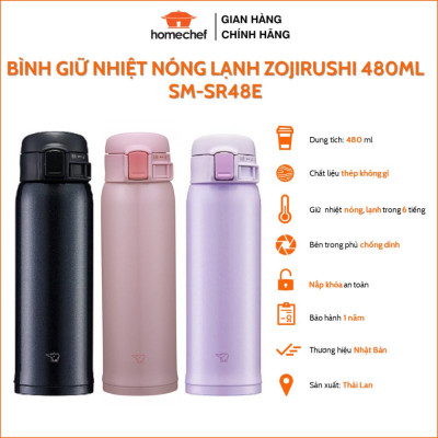 Bình giữ nhiệt nóng lạnh Zojirushi SM-SR48E 0,48L, sản xuất tại Thái Lan, bảo hành 1 năm