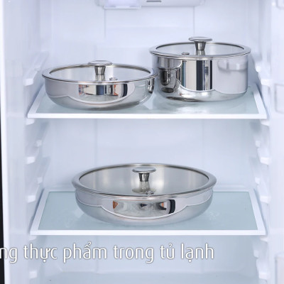 Bộ Nồi Chảo Inox Cán Rời 9 Món Không chống dính – Giải pháp nấu ăn đa năng cho gia đình.