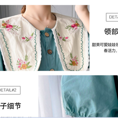 ĐẦM BẦU VÁY BẦU CÔNG SỞ CỔ THÊU HẢI QUÂN  sau sanh có  nút mở cho bé ti