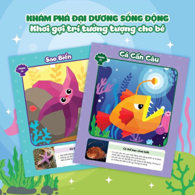 Sách Ghép Hình Sticker 3D - Đại Dương 2 - Sách Bóc Dán Ghép Hình Sáng Tạo Cho Bé - Megabook