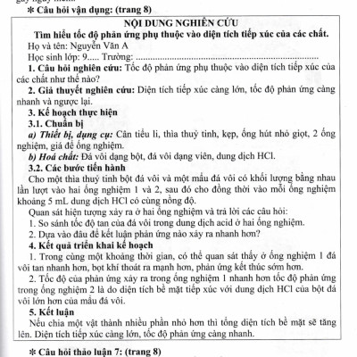 Hướng Dẫn Trả Lời Câu Hỏi Và Bài Tập Khoa Học Tự Nhiên 9 (Dùng Kèm SGK Chân Trời Sáng Tạo) - HA