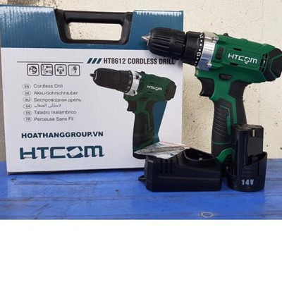 MÁY KHOAN PIN 14.4V HT8612 HTCOM (2 PIN + 1 SẠC) - HÀNG CHÍNH HÃNG