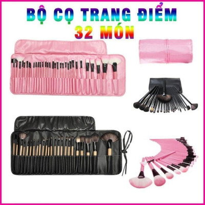Bộ Cọ Trang Điểm 32 Món Đa Năng Kèm Túi Đựng