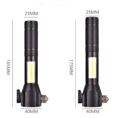 Đèn Pin Siêu Sáng T6-28 Đa Năng Có Dao Cắt
