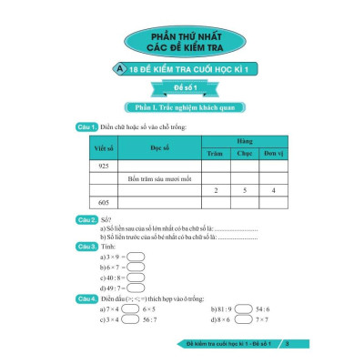 Sách - 36 Đề Ôn Luyện Toán 3