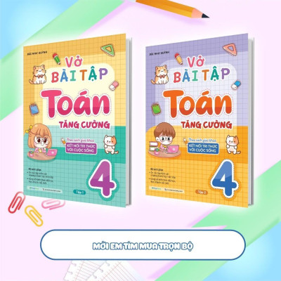 Sách - Vở Bài Tập Toán Tăng Cường Lớp 4 - Tập 2 - Theo Sách Giáo Khoa Kết Nối Tri Thức Với Cuộc Sống - Megabook