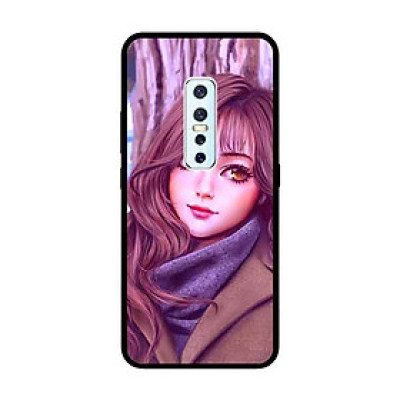 Ốp Lưng in cho Vivo V17 Pro Mẫu Cô Gái Mắt Nâu - Hàng Chính Hãng