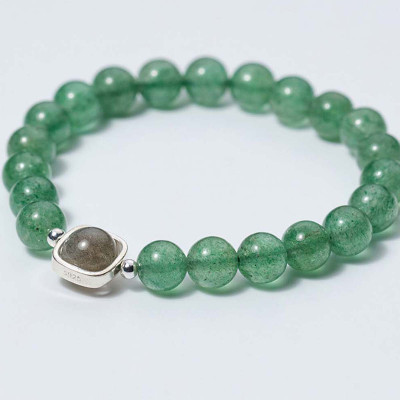 Vòng tay đá thạch anh dâu xanh phối đá xà cừ - Ngọc Quý Gemstones