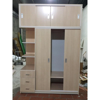 tủ nhựa - tủ quần áo 4 cánh trượt 2 tầng tiện lợi
