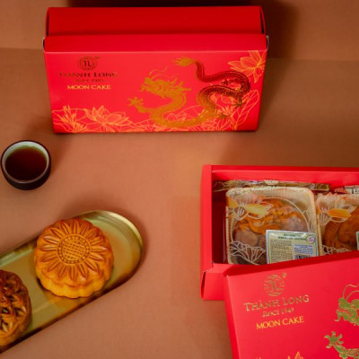 Hộp bánh trung thu 2 bánh 2 trứng 220g - Combo G - Thành Long (440g) - VIỆT NAM