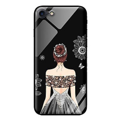 Ốp kính cường lực cho iPhone 7  Cô Gái Váy Xám - Hàng chính hãng