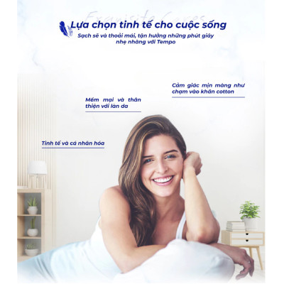 Lốc 10 Cuộn Giấy Vệ Sinh Tempo - Gỗ Táo
