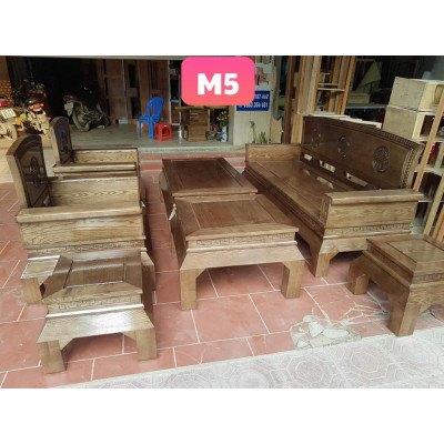 Bàn ghế Hoàng Cung gỗ sồi