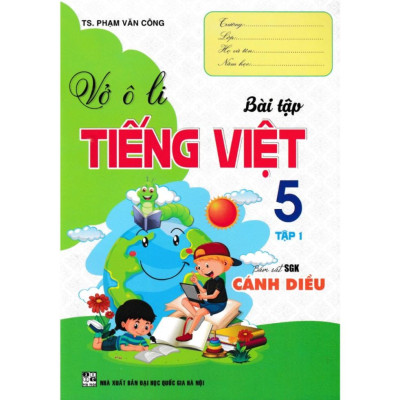 Sách - Combo vở ô li bài tập tiếng việt 5 - tập 1 + 2 (bám sát sgk cánh diều) (bộ 2 cuốn) (HA-MK)