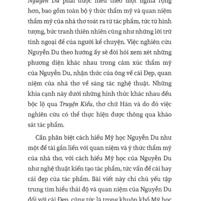 Mỹ Học Của Nguyễn Du (TRẺ) 