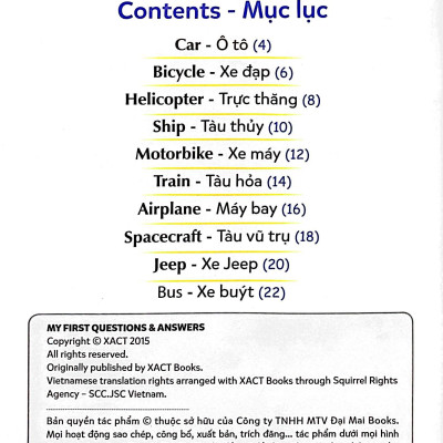 Mẹ Hỏi Bé Trả Lời - Song Ngữ Anh-Việt - Vehicles - Phương Tiện Giao Thông (Dành Cho Trẻ Từ 2-7 Tuổi)