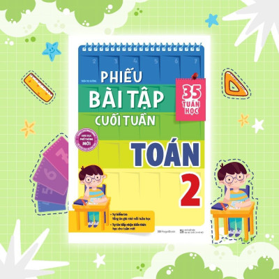 Sách - Phiếu Bài Tập Cuối Tuần Toán Lớp 2 - Megabook
