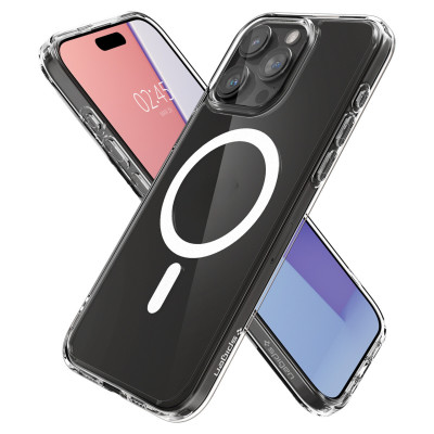 Ốp Lưng Dành Cho iPhone 15 ProMax/ iPhone 15 Pro SPIGEN CRYSTAL HYBRID MAGFIT _ Hàng chính hãng 