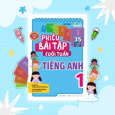 Sách - Phiếu Bài Tập Cuối Tuần Tiếng Anh Lớp 1 - Megabook