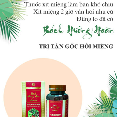 Viên Uống Bách Hương Hoàn HT hỗ trợ giảm hôi miệng