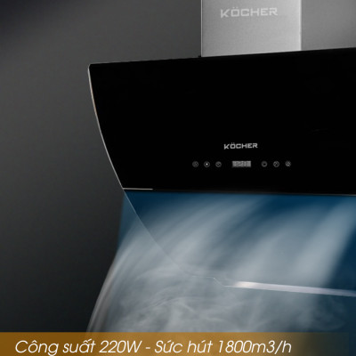 Máy hút mùi Kocher K-2080E (70CM) - Hàng Chính Hãng