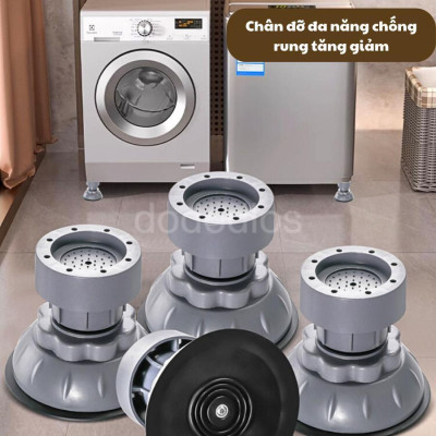 Bộ 4 miếng đế đệm cao su lót kê chân máy giặt chống rung ồn, rỉ sét - Chính hãng dododios