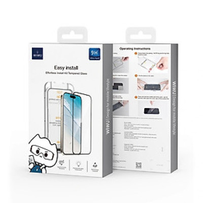 Kính Cường Lực Wi WU SQ008 Dùng Cho Điện Thoại iPhone Có Khụng Tự Dán, Chống Bụi - Hàng Chính Hãng