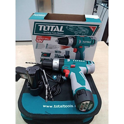 MÁY KHOAN BÚA DÙNG PIN LION 12V 10MM (KÈM THEO 2 PIN) TOTAL TIDLI228120 - HÀNG CHÍNH HÃNG