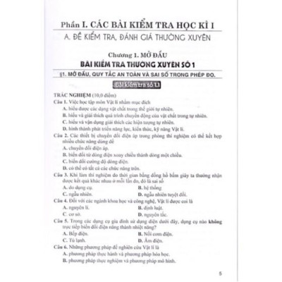 Sách - Đề kiểm tra đánh giá vật lí 10 - Kết nối tri thức