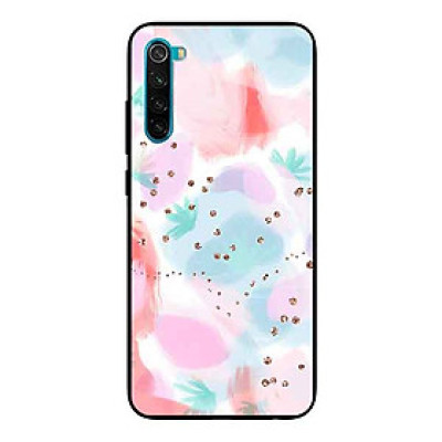 Ốp Lưng in cho Xiaomi Redmi Note 8 Mẫu Họa Tiết Nước Nền Hồng - Hàng Chính Hãng