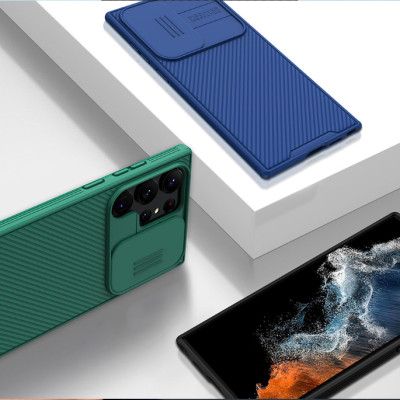 Ốp lưng chống sốc cho Samsung Galaxy S23 Ultra bảo vệ Camera hiệu Nillkin Camshield Pro chống sốc cực tốt, chất liệu cao cấp, có khung & nắp đậy bảo vệ Camera - hàng nhập khẩu