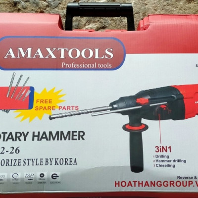 MÁY KHOAN ĐỤC BÊ TÔNG 3 CHỨC NĂNG AMAXTOOLS  AM2-26 (800W)- HÀNG CHÍNH HÃNG