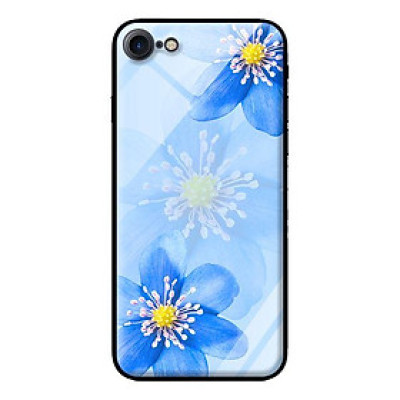 Ốp kính cường lực cho iPhone 7 Hoa Lan Xanh - Hàng chính hãng