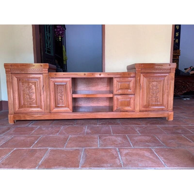 Kệ tivi gỗ xoan đào 2m