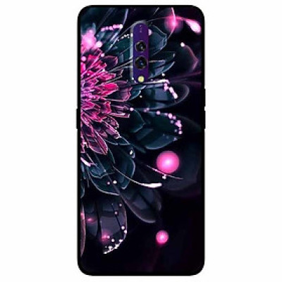 Ốp lưng in cho Realme X Mẫu Mẫu Đơn Hồng Đen