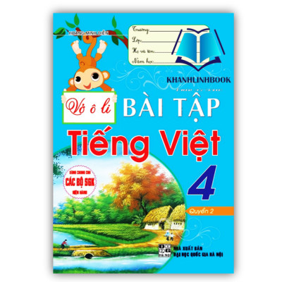 Sách - Combo Vở ô li bài tập tiếng việt 4 - tập 1 + 2 (dùng chung cho các bộ sgk hiện hành)