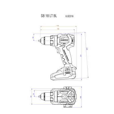 Máy Khoan Búa Dùng Pin Metabo SB 18 LT BL