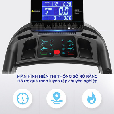 Máy Chạy Bộ Lifesport LS-5000,Máy Chạy Bộ Hiển Thị Nhịp Tim Lượng Calo Và Tốc Độ Và Quãng Đường Chạy, Vùng Chạy Rộng