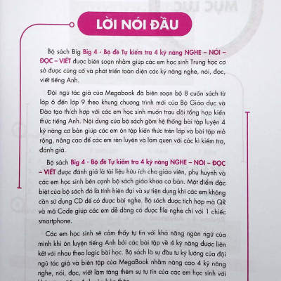 Big 4 - Bộ Đề Tự Kiểm Tra 4 Kỹ Năng Nghe - Nói - Đọc - Viết Tiếng Anh 6 - Tập 1 (Cơ Bản Và Nâng Cao)