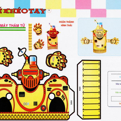 Cắt Và Dán  Hình 3D - Bé Khéo Tay - Vườn Mơ Ước