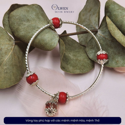 Vòng Tay Bạc Nữ S925 Gắn Đá Thạch Anh Ưu Linh BAC_B08