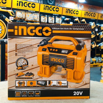 MÁY BƠM HƠI LỐP XE DÙNG PIN (160PSI/11BAR/20V) INGCO CACLI2002 - HÀNG CHÍNH HÃNG