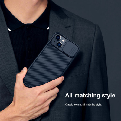 Ốp lưng chống sốc cho iPhone 14 Plus (6.7 inch) bảo vệ Camera hiệu Nillkin Camshield Pro chống sốc cực tốt, chất liệu cao cấp, có khung & nắp đậy bảo vệ Camera - hàng nhập khẩu