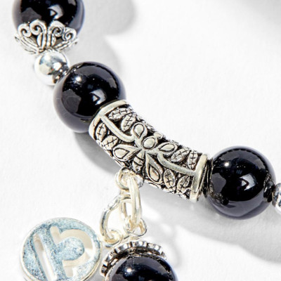 Vòng Tay Phong Thủy Đá Obsidian Phối Charm Cung Hoàng Đạo Thiên Bình (8mm) Mệnh Thủy, Mộc Ngọc Quý Gemstones