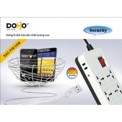 Ổ cắm nối dài DoBo U805  5 ổ cắm  16A 3 Mét 